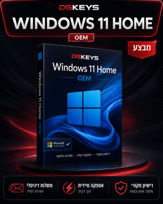 Windows 11 Home OEM קוד הפעלה דיגיטלי מקורי למחשב ביתי DGKeys