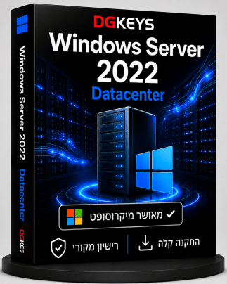 Windows Server 2022 Datacenter רישיון דיגיטלי מקורי לשרתים ועסקים DGKeys