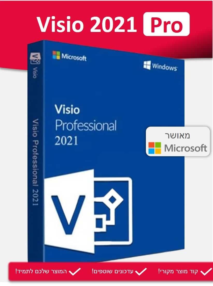 Microsoft Visio Professional 2021 - התקנה חד-פעמית - DGKeys