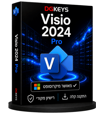 Microsoft Visio 2024 Pro ליצירת תרשימים ודיאגרמות במחשב Windows