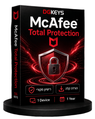 McAfee Total Protection | רישיון שנתי למכשיר אחד