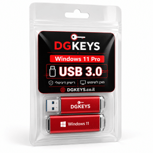 ערכת התקנה Windows 11 Pro עם USB 3.0 ורישיון דיגיטלי מבית DGKEYS