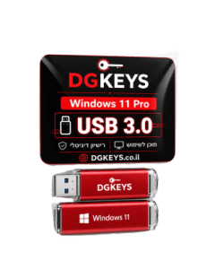 ערכת התקנה Windows 11 Pro USB 3.0 עם רישיון דיגיטלי