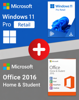 Windows 11 Pro Retail + Office 2016 Home & Student