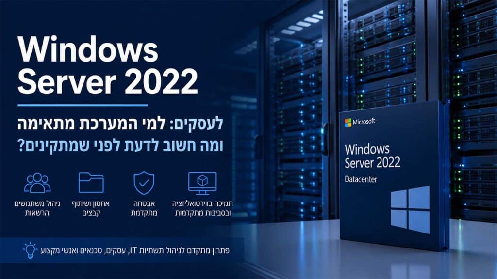 Windows Server 2022 Datacenter רישיון דיגיטלי
